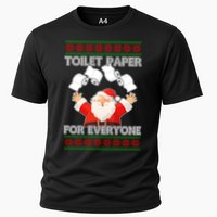 Santa Toilet Paper For Everyone Ugly Christmas Sweater Cooling Performance Crew T-Shirt