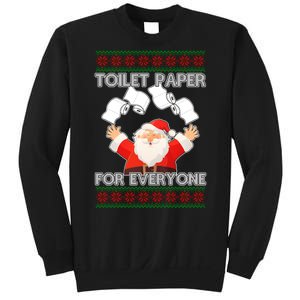 Santa Toilet Paper For Everyone Ugly Christmas Sweater Sweatshirt