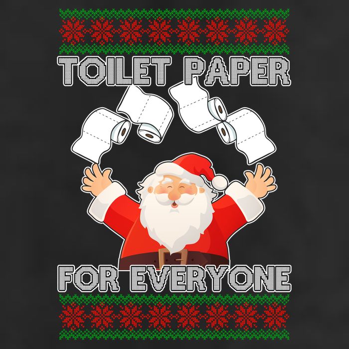 Santa Toilet Paper For Everyone Ugly Christmas Sweater 11oz C Handle Ceramic Mug