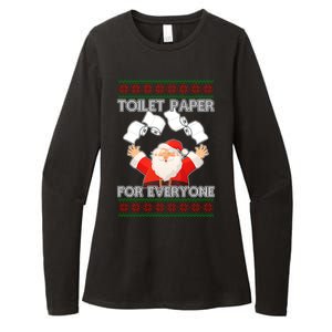 Santa Toilet Paper For Everyone Ugly Christmas Sweater Womens CVC Long Sleeve Shirt