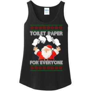 Santa Toilet Paper For Everyone Ugly Christmas Sweater Ladies Essential Tank