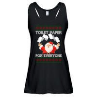 Santa Toilet Paper For Everyone Ugly Christmas Sweater Ladies Essential Flowy Tank