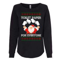 Santa Toilet Paper For Everyone Ugly Christmas Sweater Womens California Wash Sweatshirt