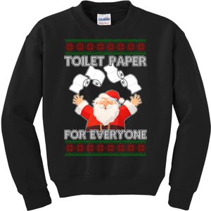 Santa Toilet Paper For Everyone Ugly Christmas Sweater Kids Sweatshirt