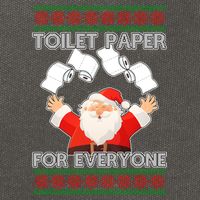 Santa Toilet Paper For Everyone Ugly Christmas Sweater Cotton Canvas Backpack