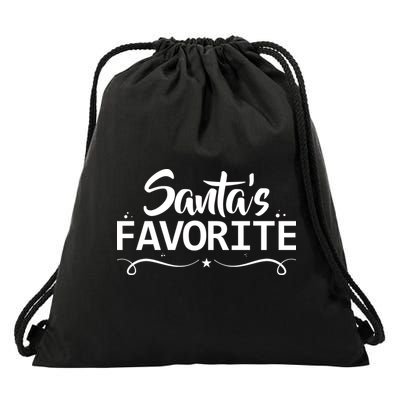 Santa's Favorite Drawstring Bag