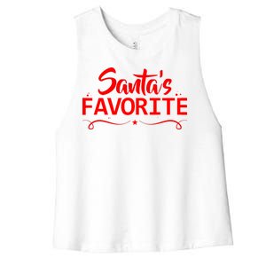 Santa's Favorite Women's Racerback Cropped Tank