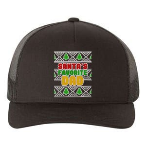 Santa's Favorite Dad Ugly Sweater Yupoong Adult 5-Panel Trucker Hat