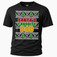 Santa's Favorite Dad Ugly Sweater Cooling Performance Crew T-Shirt