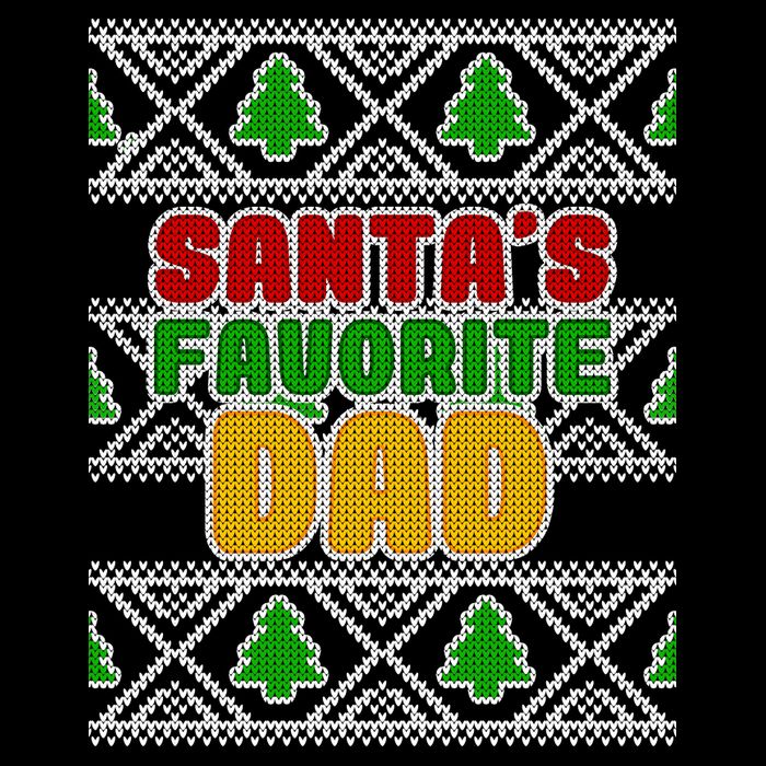 Santa's Favorite Dad Ugly Sweater Cooling Performance Crew T-Shirt