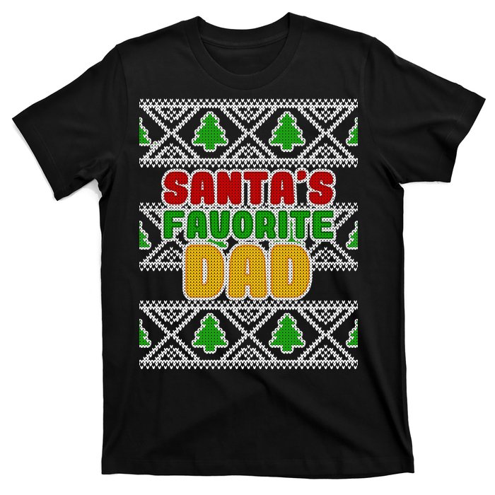 Santa's Favorite Dad Ugly Sweater T-Shirt