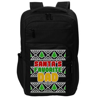 Santa's Favorite Dad Ugly Sweater Impact Tech Backpack