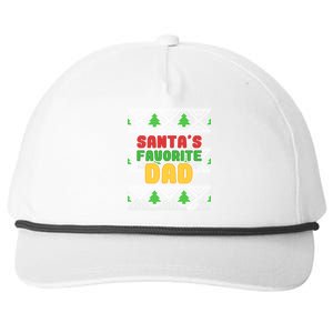 Santa's Favorite Dad Ugly Sweater Snapback Five-Panel Rope Hat