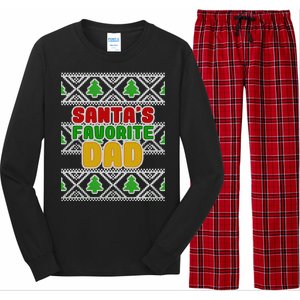 Santa's Favorite Dad Ugly Sweater Long Sleeve Pajama Set