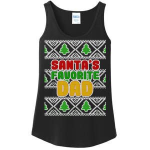 Santa's Favorite Dad Ugly Sweater Ladies Essential Tank