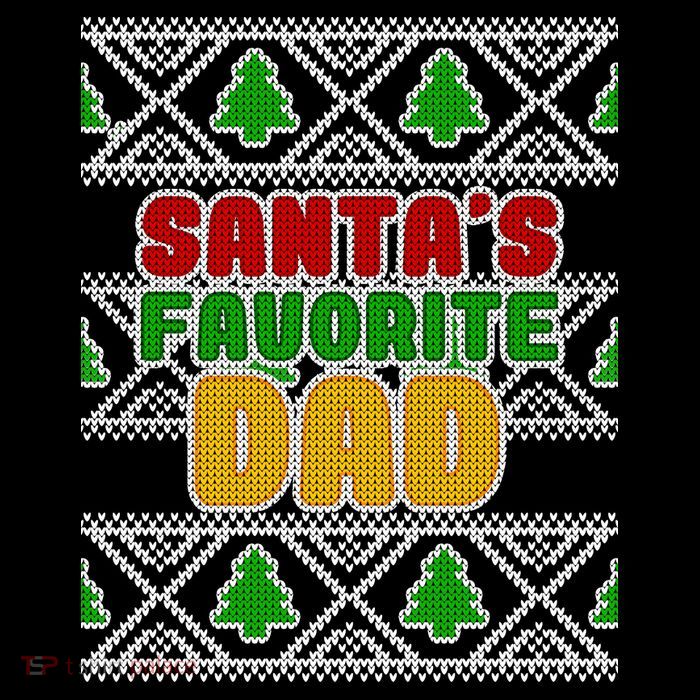 Santa's Favorite Dad Ugly Sweater 16 in Basic Backpack