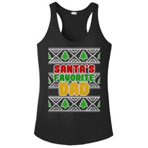 Santa's Favorite Dad Ugly Sweater Ladies PosiCharge Competitor Racerback Tank