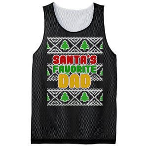 Santa's Favorite Dad Ugly Sweater Mesh Reversible Basketball Jersey Tank