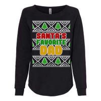 Santa's Favorite Dad Ugly Sweater Womens California Wash Sweatshirt