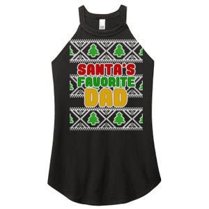 Santa's Favorite Dad Ugly Sweater Women's Perfect Tri Rocker Tank