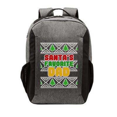 Santa's Favorite Dad Ugly Sweater Vector Backpack