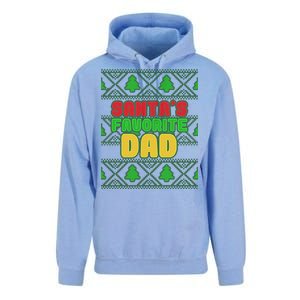 Santa's Favorite Dad Ugly Sweater Unisex Surf Hoodie