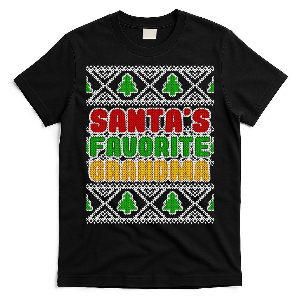 Santa's Favorite Grandma Ugly Sweater T-Shirt