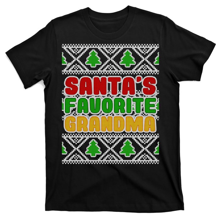 Santa's Favorite Grandma Ugly Sweater T-Shirt