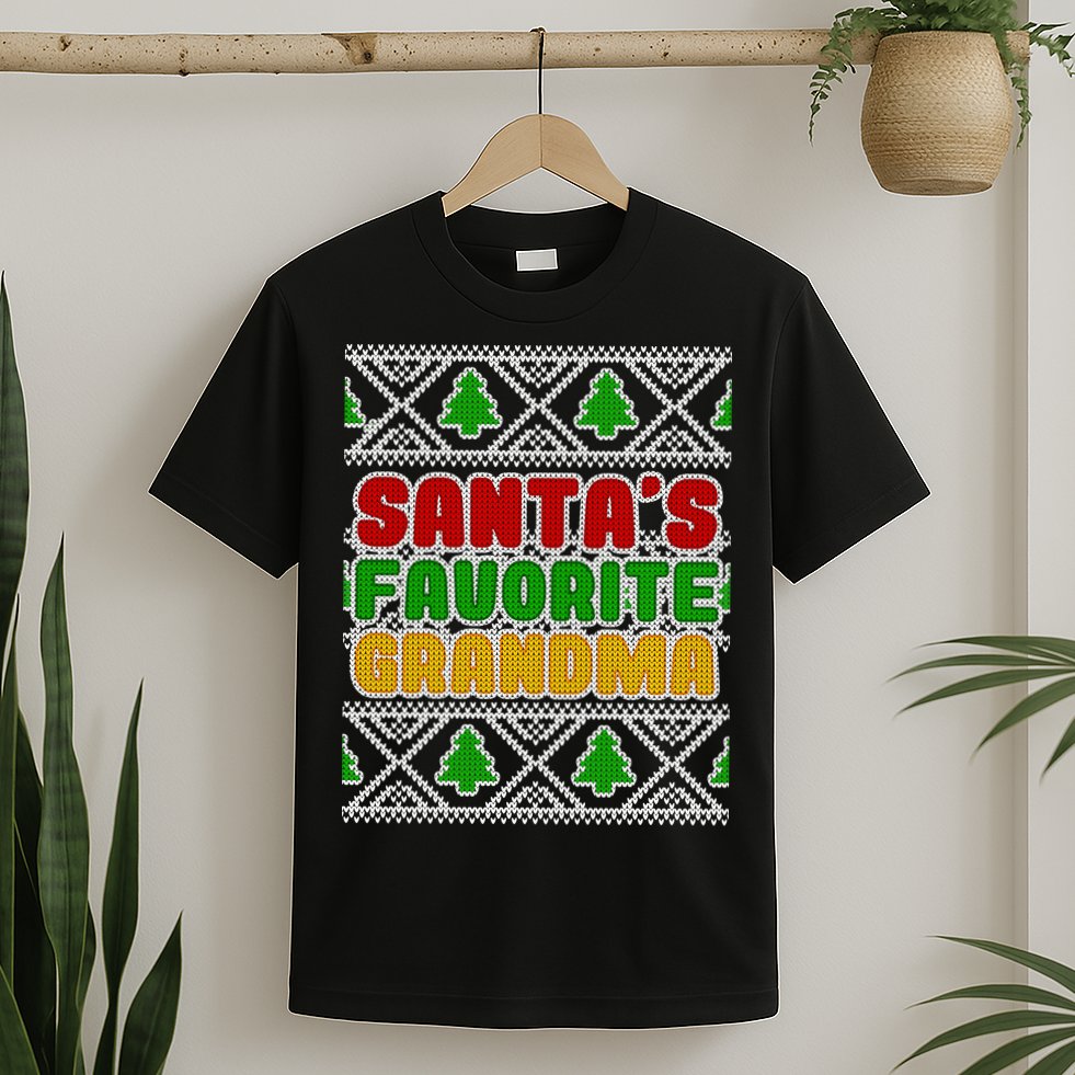Santa's Favorite Grandma Ugly Sweater T-Shirt