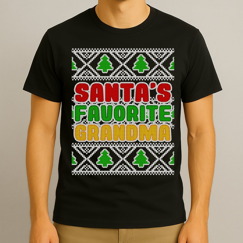 Santa's Favorite Grandma Ugly Sweater T-Shirt