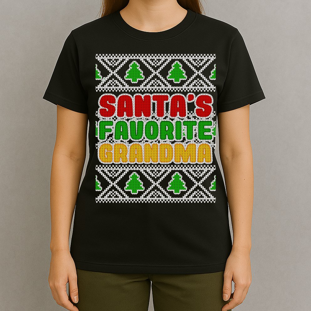Santa's Favorite Grandma Ugly Sweater T-Shirt