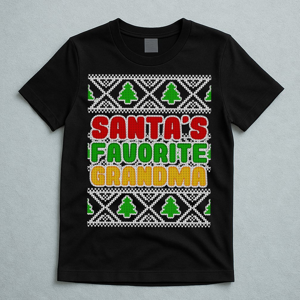 Santa's Favorite Grandma Ugly Sweater T-Shirt