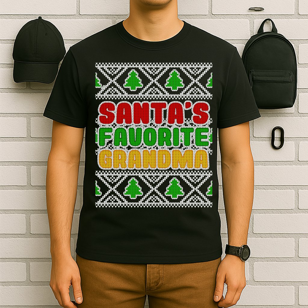 Santa's Favorite Grandma Ugly Sweater T-Shirt