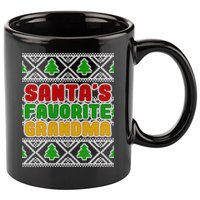 Santa's Favorite Grandma Ugly Sweater 11oz C Handle Ceramic Mug
