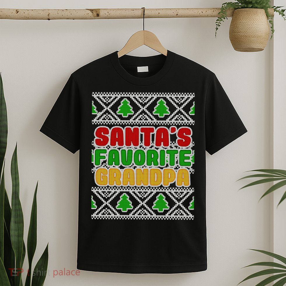 Santa's Favorite Grandpa Ugly Sweater T-Shirt