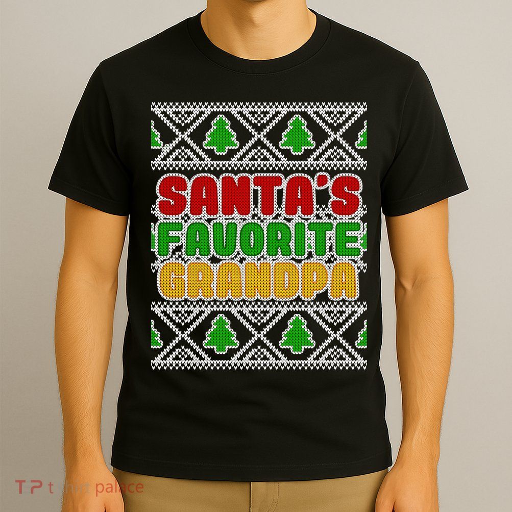 Santa's Favorite Grandpa Ugly Sweater T-Shirt