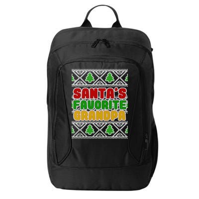 Santa's Favorite Grandpa Ugly Sweater City Backpack