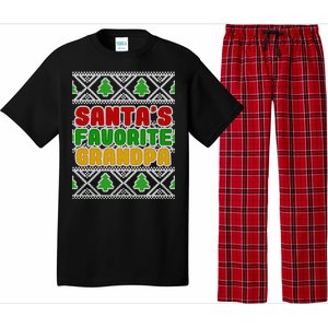 Santa's Favorite Grandpa Ugly Sweater Pajama Set