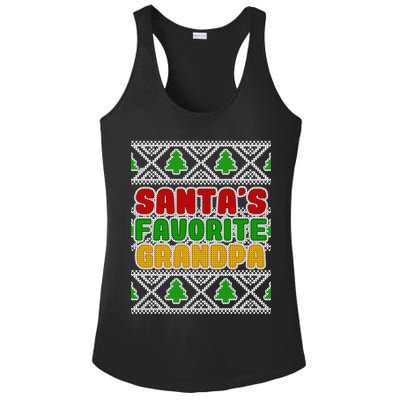 Santa's Favorite Grandpa Ugly Sweater Ladies PosiCharge Competitor Racerback Tank