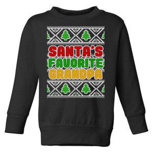 Santa's Favorite Grandpa Ugly Sweater Toddler Sweatshirt