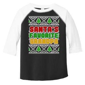 Santa's Favorite Grandpa Ugly Sweater Toddler Fine Jersey T-Shirt