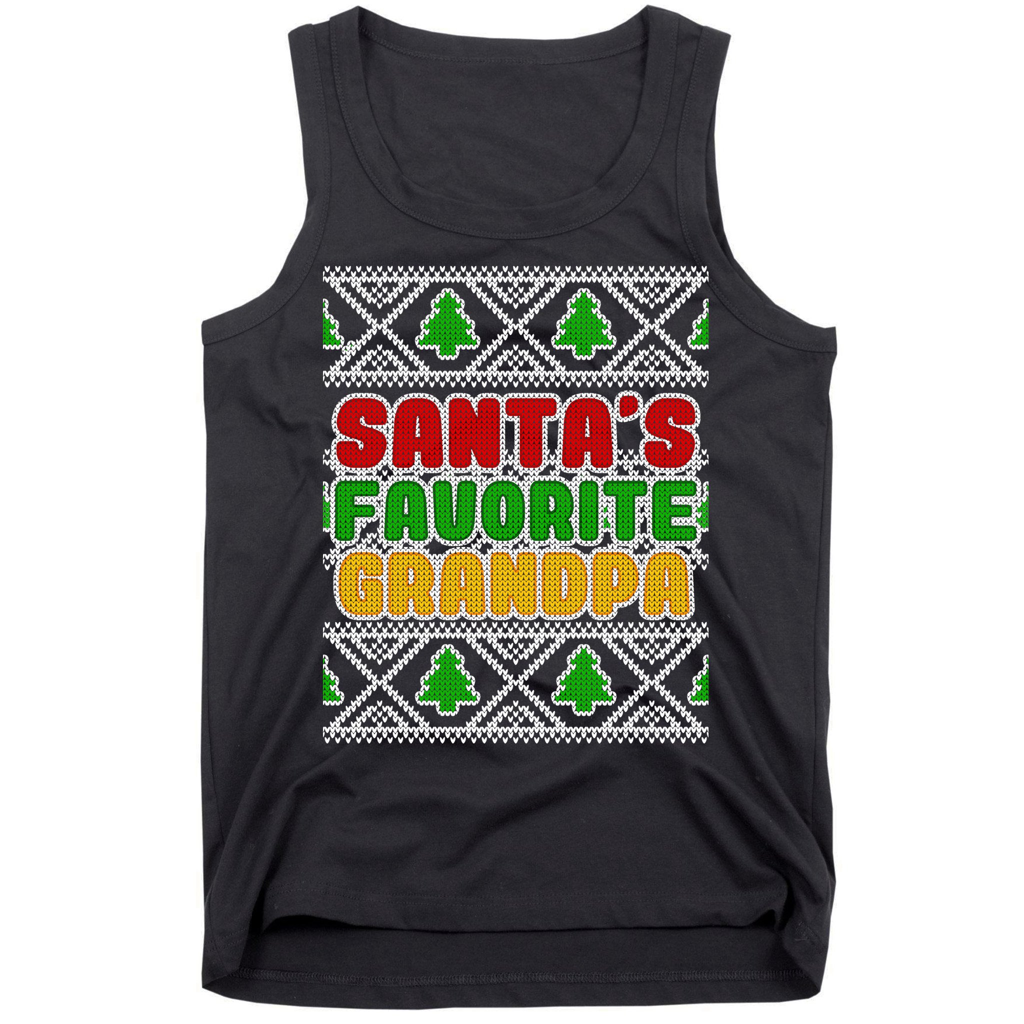 Santa's Favorite Grandpa Ugly Sweater Tank Top