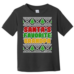 Santa's Favorite Grandpa Ugly Sweater Toddler T-Shirt