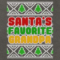 Santa's Favorite Grandpa Ugly Sweater Cotton Canvas Backpack