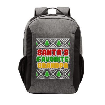 Santa's Favorite Grandpa Ugly Sweater Vector Backpack