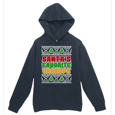 Santa's Favorite Grandpa Ugly Sweater Urban Pullover Hoodie