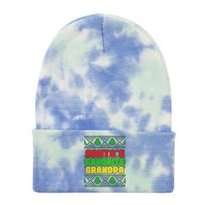 Santa's Favorite Grandpa Ugly Sweater Tie Dye 12in Knit Beanie