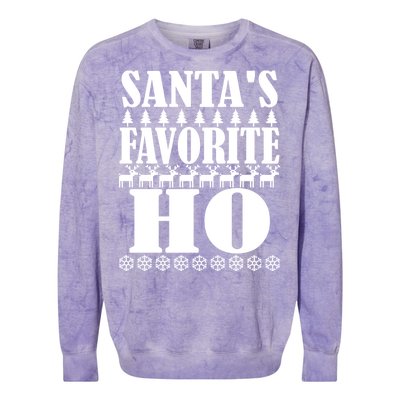 Santa's Favorite Ho Colorblast Crewneck Sweatshirt