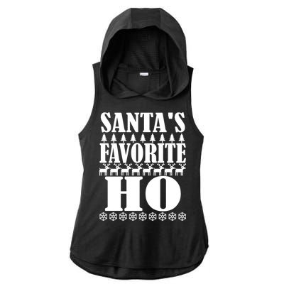 Santa's Favorite Ho Ladies PosiCharge Tri-Blend Wicking Draft Hoodie Tank