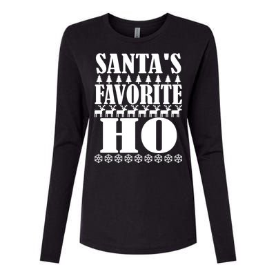 Santa's Favorite Ho Womens Cotton Relaxed Long Sleeve T-Shirt